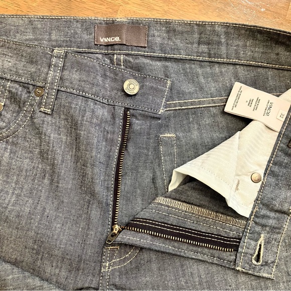 Vince Men’s  VM.212 Slim Chambray Blue Pants Size 32 32x33 Chinos Straight Leg - Picture 5 of 9